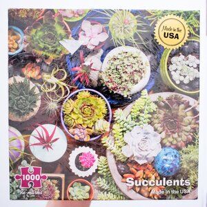 🧩 BRAND NEW 🧩 "Succulents" 1,000 Piece Jigsaw Puzzle by Re-marks